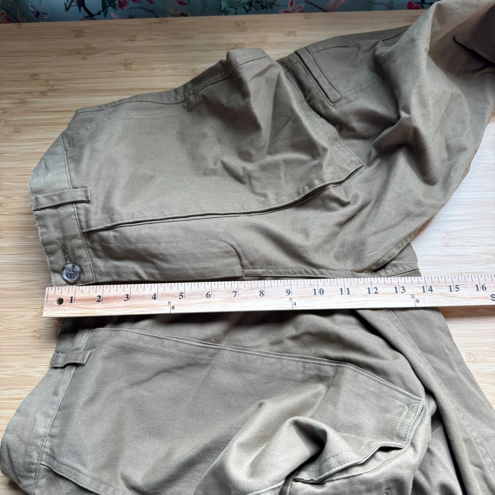 Mode Of One Mens Army Brown Relaxed Fit Straight Leg Utility Pants 30 - Picture 9 of 15